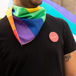 Zij/zij abstracte tangerinepatroon Button