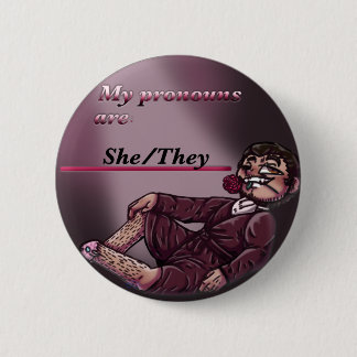 Zij/zij Actor! Mark Pronoun Pin Ronde Button 5,7 Cm