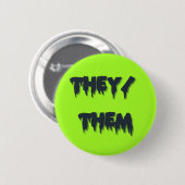 Zij/zij brat Button (Voorkant /achterkant)