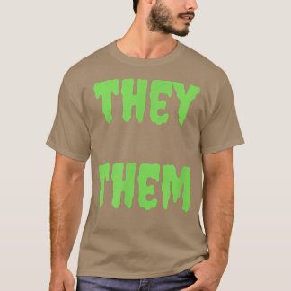 Zij zij de nonbinary Spooky Halloween Limoen T-shirt