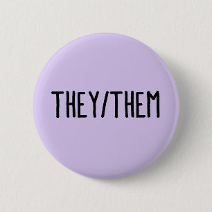 Zij/zij Genderneutrale woordspronouns Button