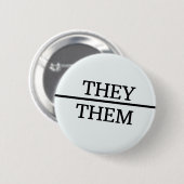 Zij/zij gestapelde ronde genderdiversiteit rondom  ronde button 5,7 cm (Voorkant /achterkant)