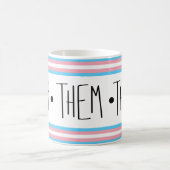 Zij / zij / hun voornaamwoorden Transgender Coffee Koffiemok (Center)
