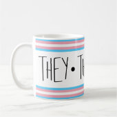 Zij / zij / hun voornaamwoorden Transgender Coffee Koffiemok (Links)