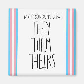 Zij / zij / hun voornaamwoorden transgender magnee magneet (Voorkant)