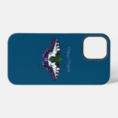 Zij/zij Nonbinary Pride Swallowtail Butterfly iPhone Hoesje (Achterkant horizontaal)