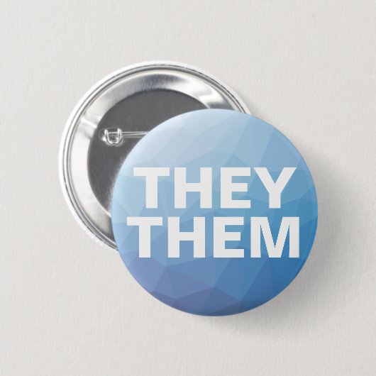 Zij zij nonbinary ronouns ronde button 5,7 cm (Voorkant /achterkant)