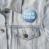 Zij zij nonbinary ronouns ronde button 5,7 cm (In situ)