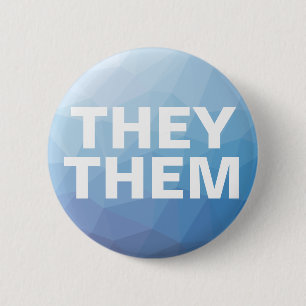Zij zij nonbinary ronouns ronde button 5,7 cm