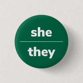 Zij/zij Pronoun Pin, 1¼ Inch Button