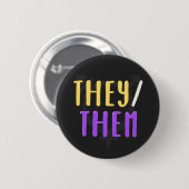 Zij/zij Pronouns Pin Badge Ronde Button 5,7 Cm (Voorkant /achterkant)