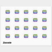 ZIJ/ZIJ spreken Rainbow Circle Pride uit Ronde Sticker (Vel)