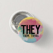 Zij, zij, Theirs Pronouns Button (Voorkant /achterkant)