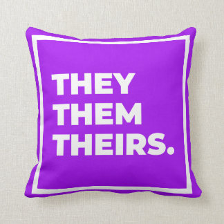 Zij/zij/Theirs ronoun Pillow Kussen