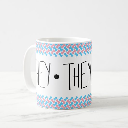 Zij/zij/Theirs ronounges Koffiemok (Voorkant links)