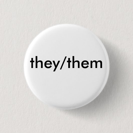 zij/zij uitspreken een badge ronde button 3,2 cm (Voorkant)