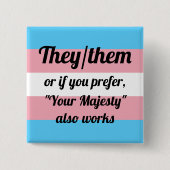 Zij/zij Vierkante Button 5,1 Cm (Voorkant)