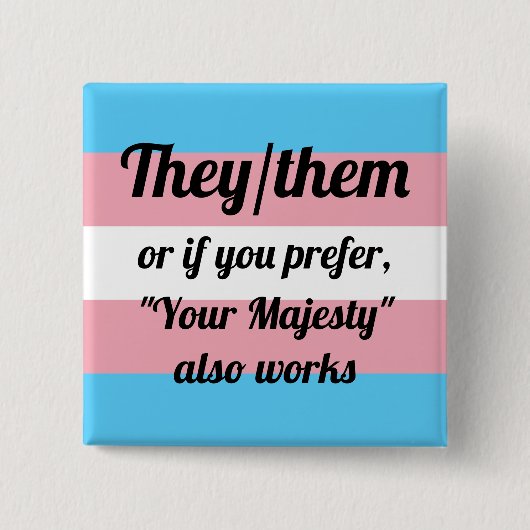 Zij/zij Vierkante Button 5,1 Cm (Voorkant)