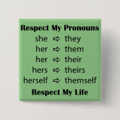 Zij -> zij vierkante button 5,1 cm (Voorkant)