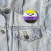 Zij/Zij voor Gender Anarchy Button (mild bg) (In situ)