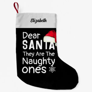 Zij zijn de stoute kleine Xmas Funny Black Kerstsok