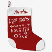 Zij zijn de stoute Schattige grappig Kleine Kerstsok (Voorkant)
