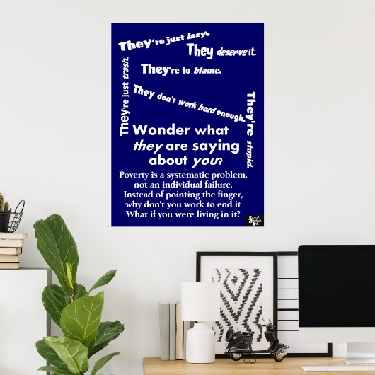 Zij zijn Poster van armoede (Thuiskantoor)