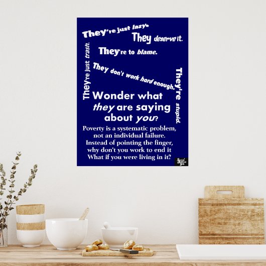 Zij zijn Poster van armoede (Keuken)