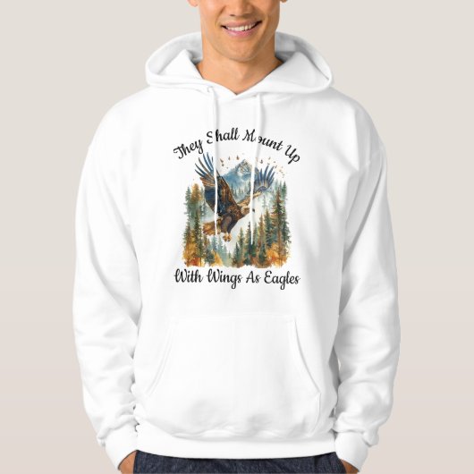 Zij zullen opklimmen met vleugels als adelaars hoodie (Voorkant)
