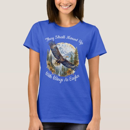 Zij zullen opklimmen met vleugels als adelaars t-shirt (Voorkant)