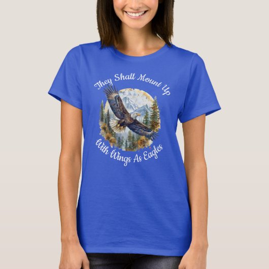 Zij zullen opklimmen met vleugels als adelaars t-shirt (Voorkant)