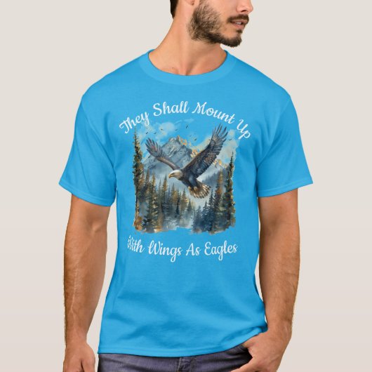 Zij zullen opklimmen met vleugels als adelaars t-shirt (Voorkant)