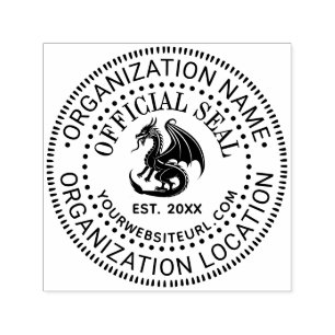 Zijaanzicht Draak Officiële Stempel Naam Loc URL O