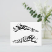 Zijaanzicht van bot van de voeten briefkaart (Staand voorkant)