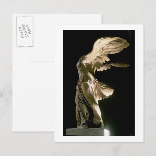 Zijaanzicht van de Overwinning van Samothrace Briefkaart (Voorkant / Achterkant)