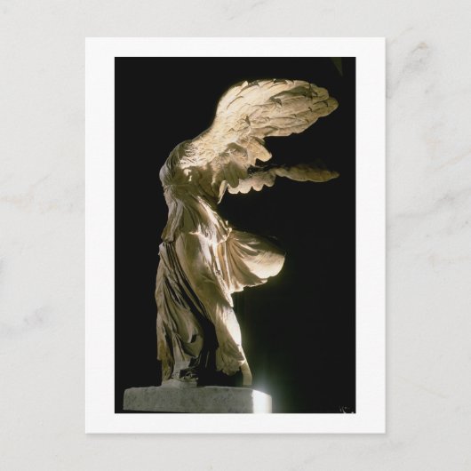 Zijaanzicht van de Overwinning van Samothrace Briefkaart (Voorkant)