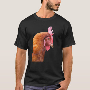 Zijaanzicht van een boerderijkip Vector Style Prem T-shirt