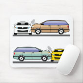 Zijauto-ongeluk Muismat (Met muis)