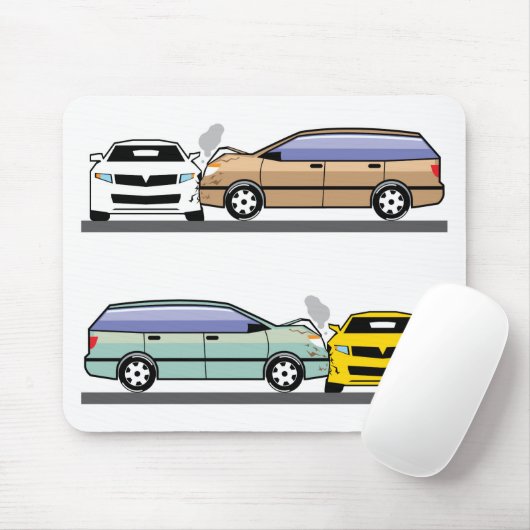 Zijauto-ongeluk Muismat (Met muis)