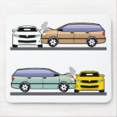 Zijauto-ongeluk Muismat (Voorkant)