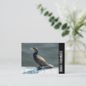 Zijband - Aalscholver Visitekaartje (Staand voorkant)