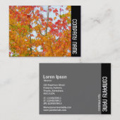 Zijband - Autumn Leaves Visitekaartje (Voorkant / Achterkant)
