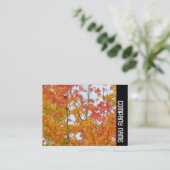 Zijband - Autumn Leaves Visitekaartje (Staand voorkant)