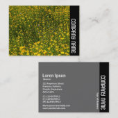 Zijband - Bed van Gele Daisies Visitekaartje (Voorkant / Achterkant)