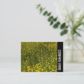 Zijband - Bed van Gele Daisies Visitekaartje (Staand voorkant)