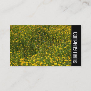 Zijband - Bed van Gele Daisies Visitekaartje