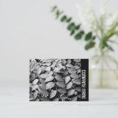 Zijband - bladeren visitekaartje (Staand voorkant)