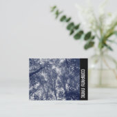 Zijband - Blauw najaar Visitekaartje (Staand voorkant)