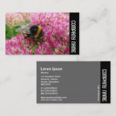 Zijband - Bumble Bee op sedum Visitekaartje (Voorkant / Achterkant)