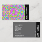 Zijband - Colorful Kaleidoscoop 01 Visitekaartje (Voorkant / Achterkant)